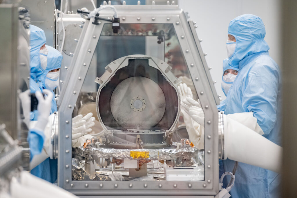 NASA OSIRIS-REx Bennu Asteroid Sample Return In Clean Room Image Credit NASA